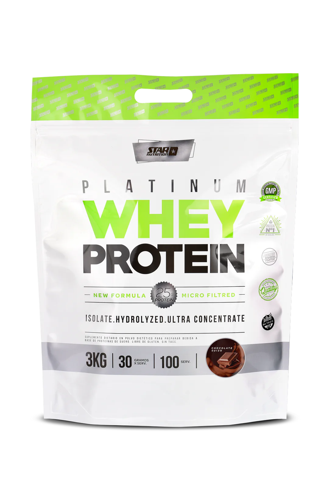Platinum Whey Protein x 3 kilos. (Chocolate)